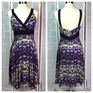 ✂️ Ikat print rayon sundress purple black M